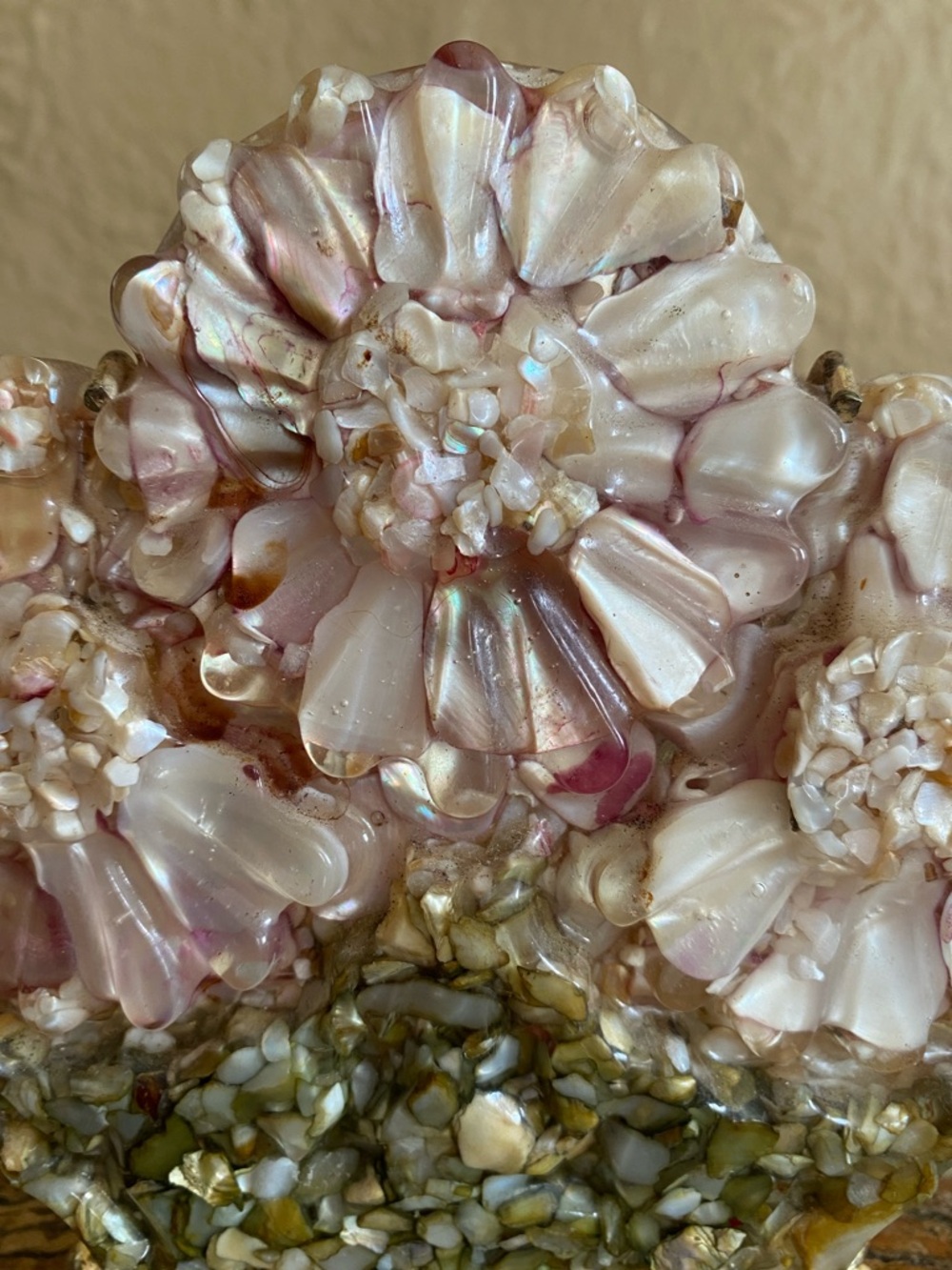 💐Rare 1960’s Vintage💐Abalone Shell & Lucite Napkin Holder - Picture 5 of 14